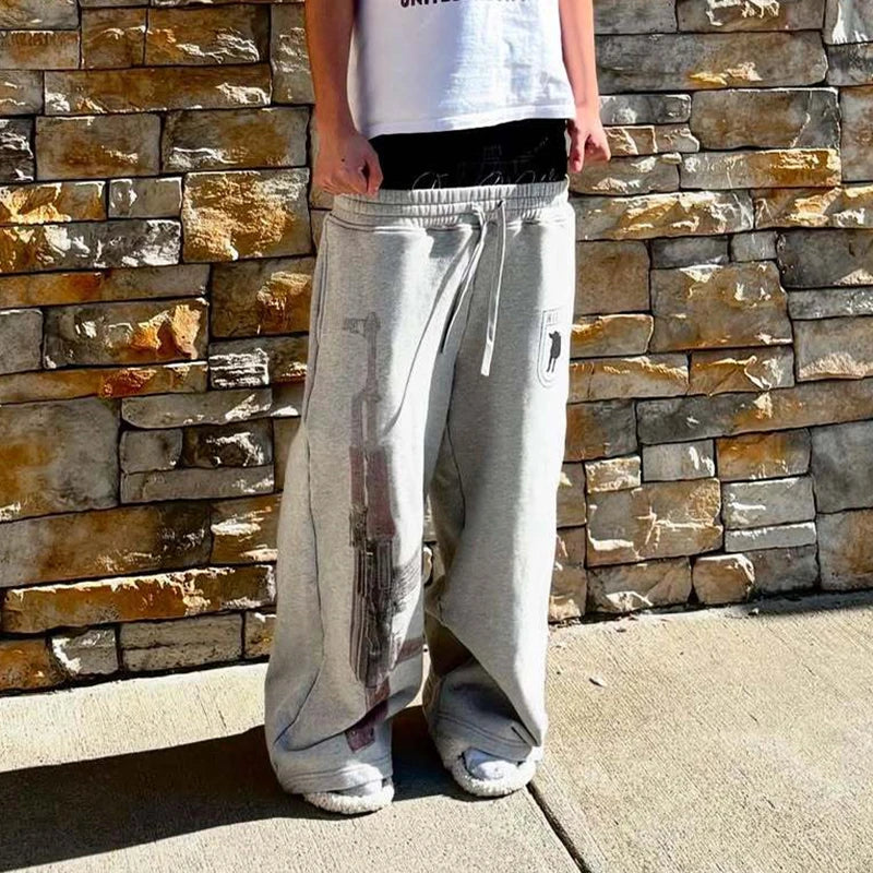 Double Waist High-Waisted Streetwear Sweatpants