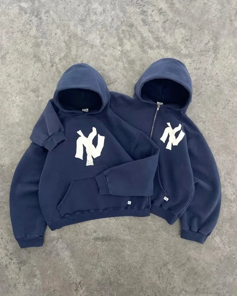 Retro Letter Pattern Pullover Sweatshirt