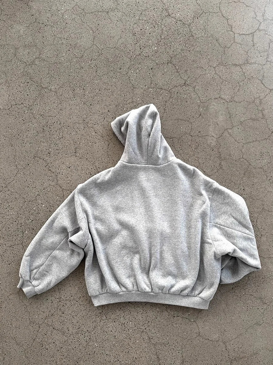 Oversized Reversible Hoodie with Plaid Lining