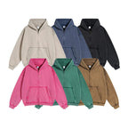 Unisex Vintage Wash Fade Zip-Up Hoodie