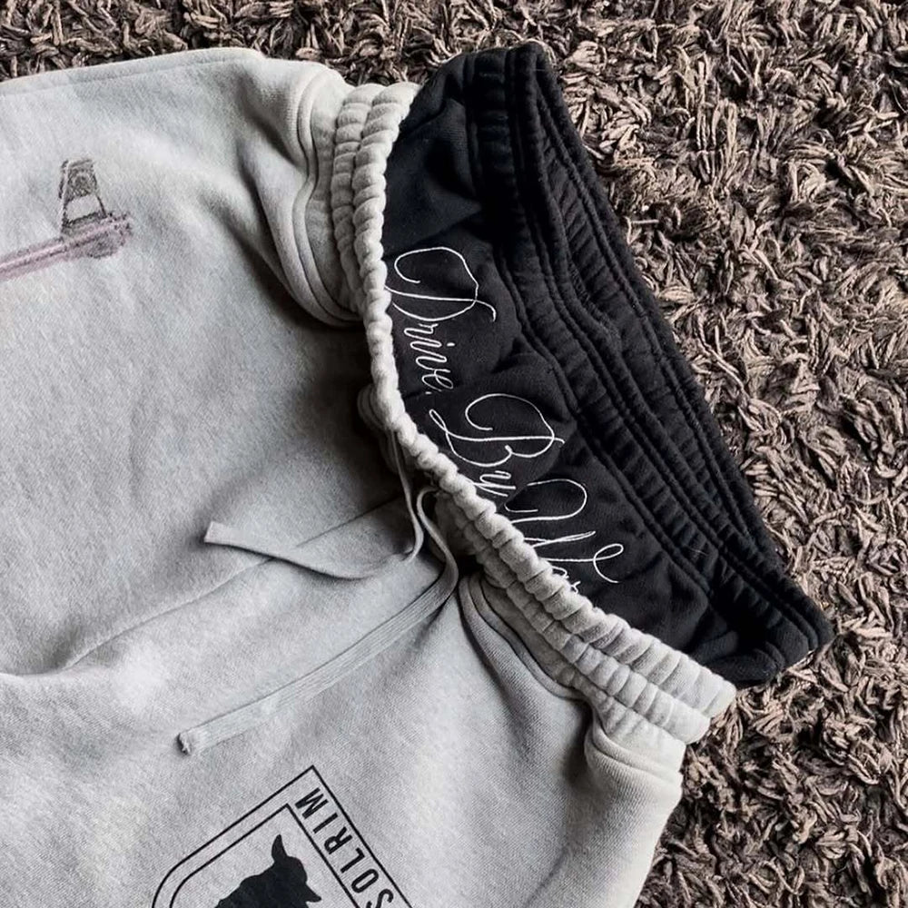 Double Waist High-Waisted Streetwear Sweatpants