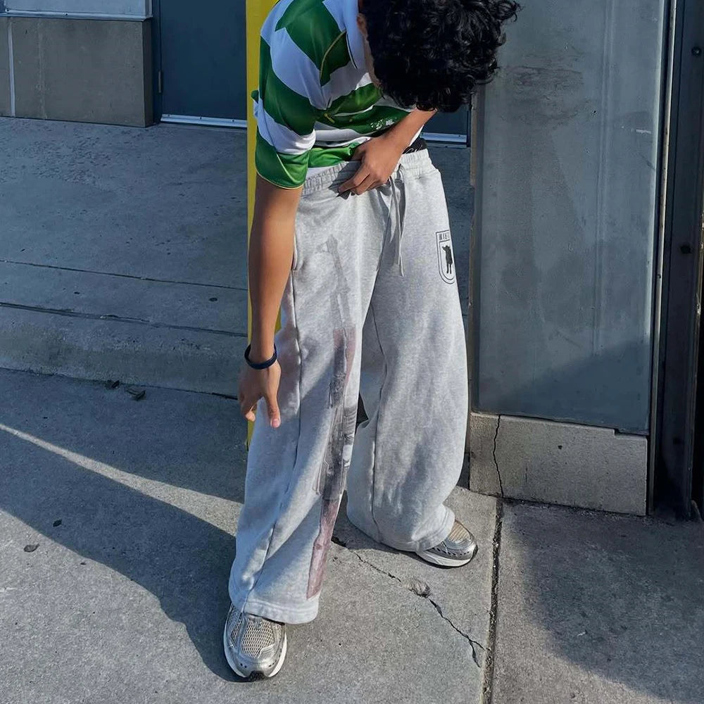 Double Waist High-Waisted Streetwear Sweatpants