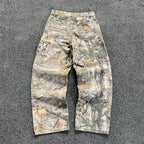 Y2K Retro Camo Wide Leg Jeans