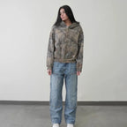 Y2K Retro Camo Zip-Up Hoodie