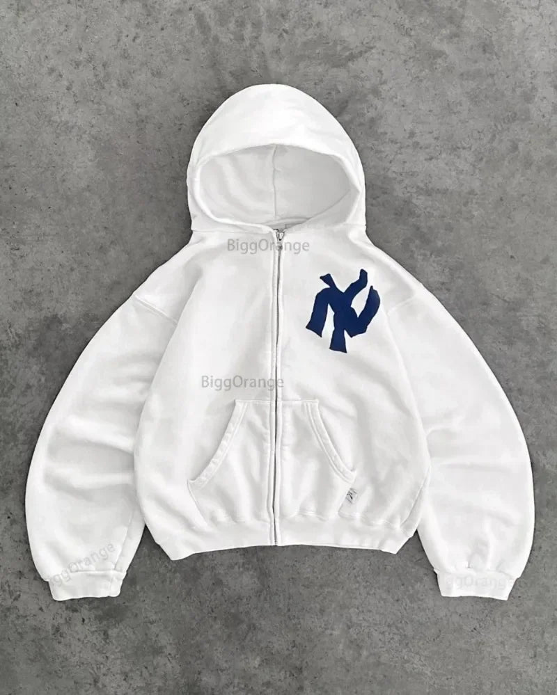 Retro Letter Pattern Pullover Sweatshirt